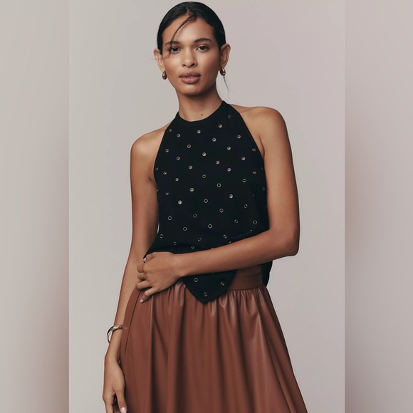 BY ANTHROPOLOGIE RIVET HALTER TANK
Style No.  4110611840045 Black XS - Picture 2 of 5